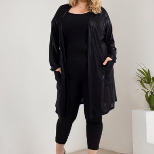 Gilet brillant noir