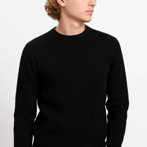 Pull Homme – Col Rond Maille côtelées