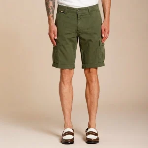 Chile bermuda cargo homme en satin stretch slim fit ①