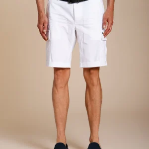 Chile Bermuda cargo homme en satin stretch slim fit ①