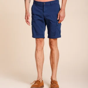 Chile bermuda cargo homme en satin stretch slim fit ①