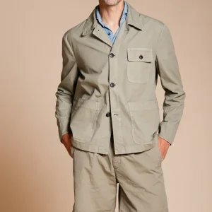 Work veste surchemise homme en toile oxford ①