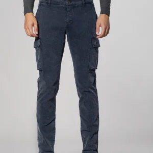 Chile pantalon cargo homme en gabardine avec lavage spécial extra slim fit