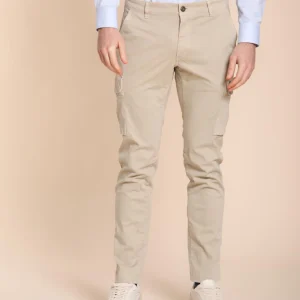 Chile pantalon cargo homme en gabardine extra slim fit ①