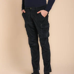 Chile pantalon cargo homme en velours 500 raies extra slim fit ①