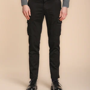 Chile pantalon cargo homme en gabardine extra slim fit ①