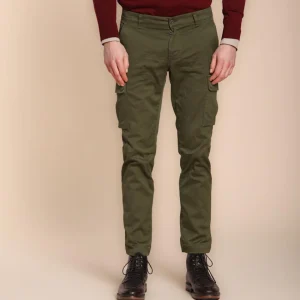 Chile pantalon cargo homme en gabardine extra slim fit ①