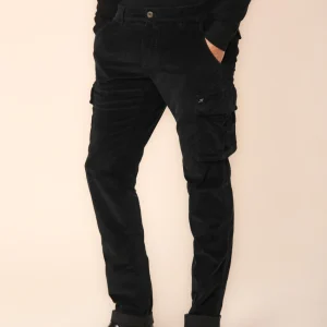 Chile pantalon cargo homme en velours 500 raies extra slim fit ①