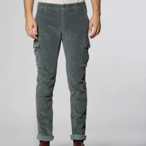 Chile pantalon cargo homme en velours 500 raies extra slim fit ①