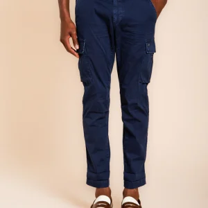 Chile pantalon cargo homme en satin stretch extra slim fit ①
