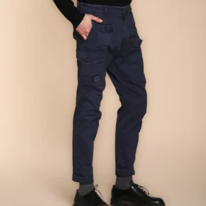 George Coolpocket pantalon cargo homme en gabardine logo edition carrot fit ①