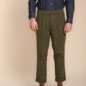 Pinces pantalon chino homme en gabardine relaxed fit