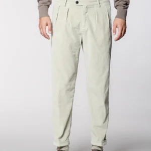 Don Johnson 2 Pinces pantalon chino homme en velours 500 raies carrot fit