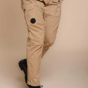 George Coolpocket pantalon cargo homme en gabardine logo edition carrot fit ①