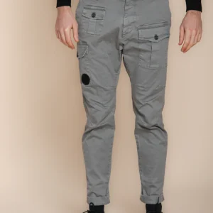 George Coolpocket pantalon cargo homme en gabardine logo edition carrot fit ①