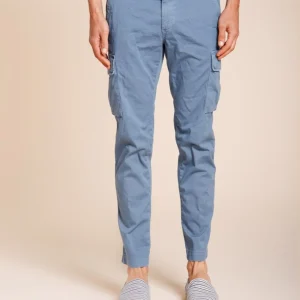 Chile pantalon cargo homme en satin stretch extra slim fit ①
