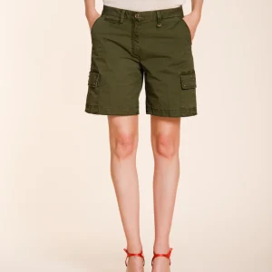 Chile bermuda cargo femme en twill léger stretch slim fit