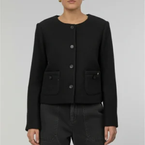Lou Lou veste cropped femme en bouclé laine mélangée