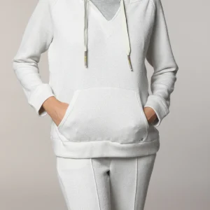Hoodie sweat à capuche femme en jersey avec lurex