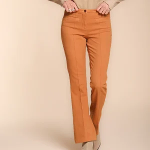 Milano Flare pantalon chino femme en satin slim fit