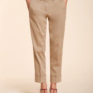 New York Carrot pantalon chino femme en satin stretch carrot fit ①