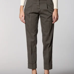 New York Carrot Pince pantalon chino femme en coton et cachemire carrot fit ①