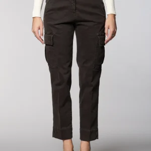 Marlene Cargo pantalon cargo femme en gabardine carrot fit