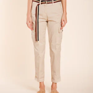 Marlene Cargo pantalon cargo femme en twill léger stretch carrot fit
