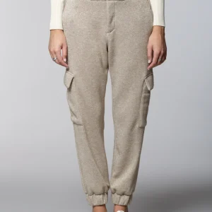 Easy Cargo pantalon cargo femme en maille jersey lurex relaxed fit
