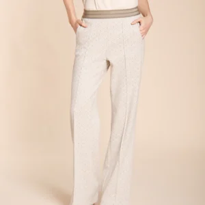 Easy Straight Elax pantalon chino femme en jersey à imprimé géométrique straight fit