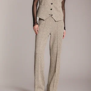 Easy Straight pantalon chino femme en jersey bouclé straight fit