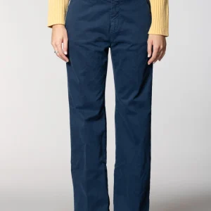 New York Straight pantalon chino femme en gabardine straight fit