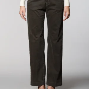 New York Straight pantalon chino femme en gabardine straight fit