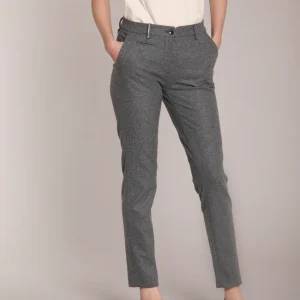 New York Slim pantalon chino femme en jersey flanelle slim fit