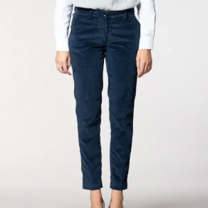 New York Slim pantalon chino femme en velours côtelé slim fit ①