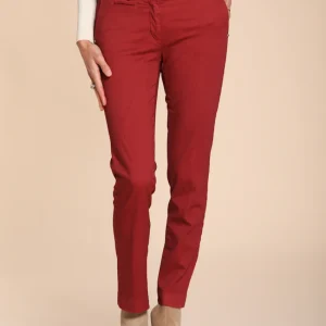 New York Slim pantalon chino femme en satin slim fit ①