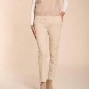 New York Slim pantalon chino femme en satin slim fit ①