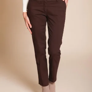 New York Slim pantalon chino femme en satin slim fit ①
