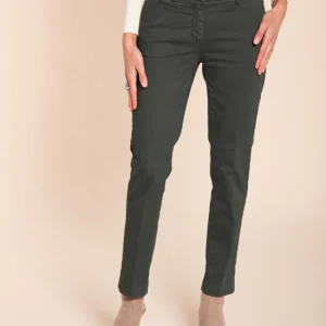 New York Slim pantalon chino femme en satin slim fit ①
