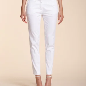 New York Slim pantalon chino femme en satin stretch slim fit ①