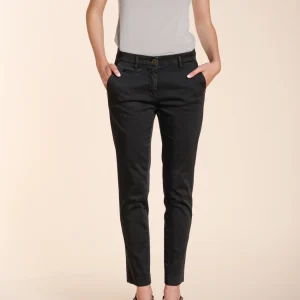 New York Slim pantalon chino femme en satin stretch slim fit ①