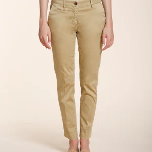 New York Slim pantalon chino femme en satin stretch slim fit ①