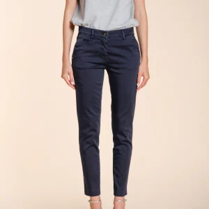 New York Slim pantalon chino femme en satin stretch slim fit ①