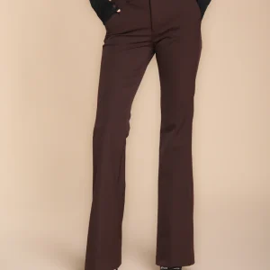 New York Flare pantalon chino femme en jersey stretch slim fit