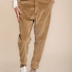 Malibu Jogger City pantalon chino femme en velours côtelé relaxed fit