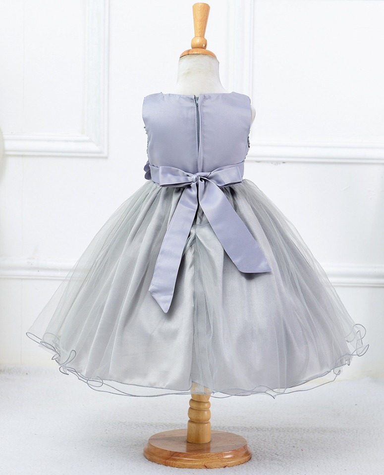 Robe Princesse Mariage Argentée à Paillettes – Image 2