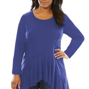 Haut bleu asymétrique
