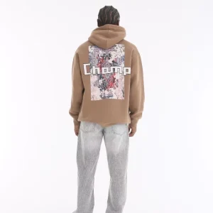 Sweat à capuche imprimé graphique