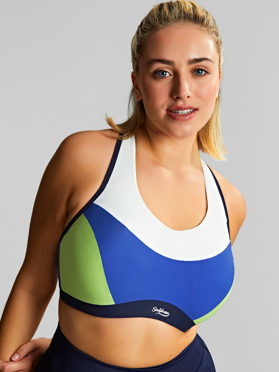 Soutien-gorge de sport à armatures non rembourré bleu – Image 7