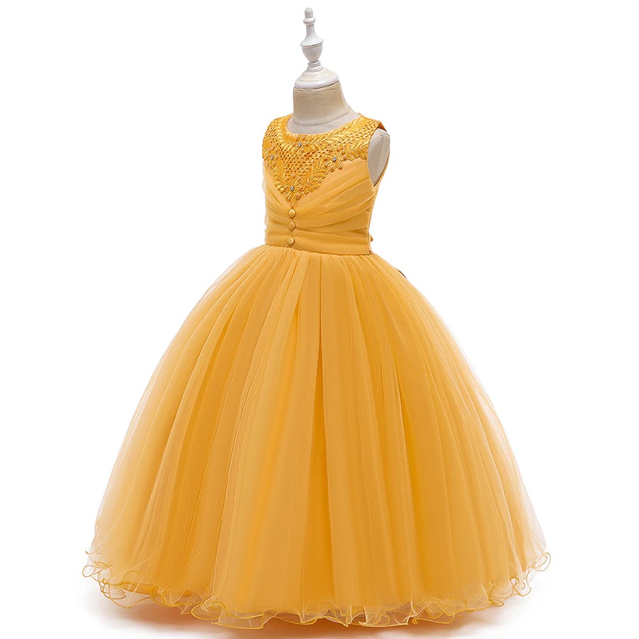 Robe Princesse Jaune Nouvel An Fillette – Image 3